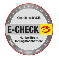 e check